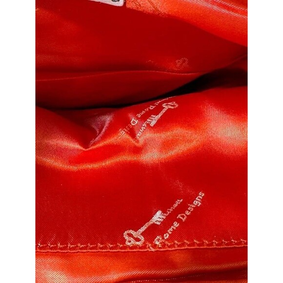 Michael Rome Designs Leather Hand Bag Women's White Snakeskin Print Large Clutch - Picture 9 of 16